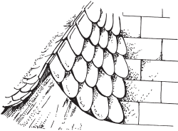 Схема укладки плитки на ребра крыши