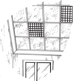 Вид подвесного потолка из плит, произведенных из минерального волокна